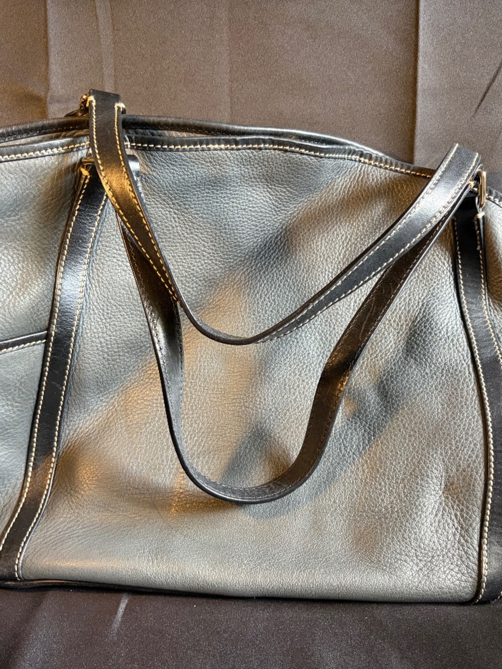 Dooney and Bourke Grey/Black Trim Bag